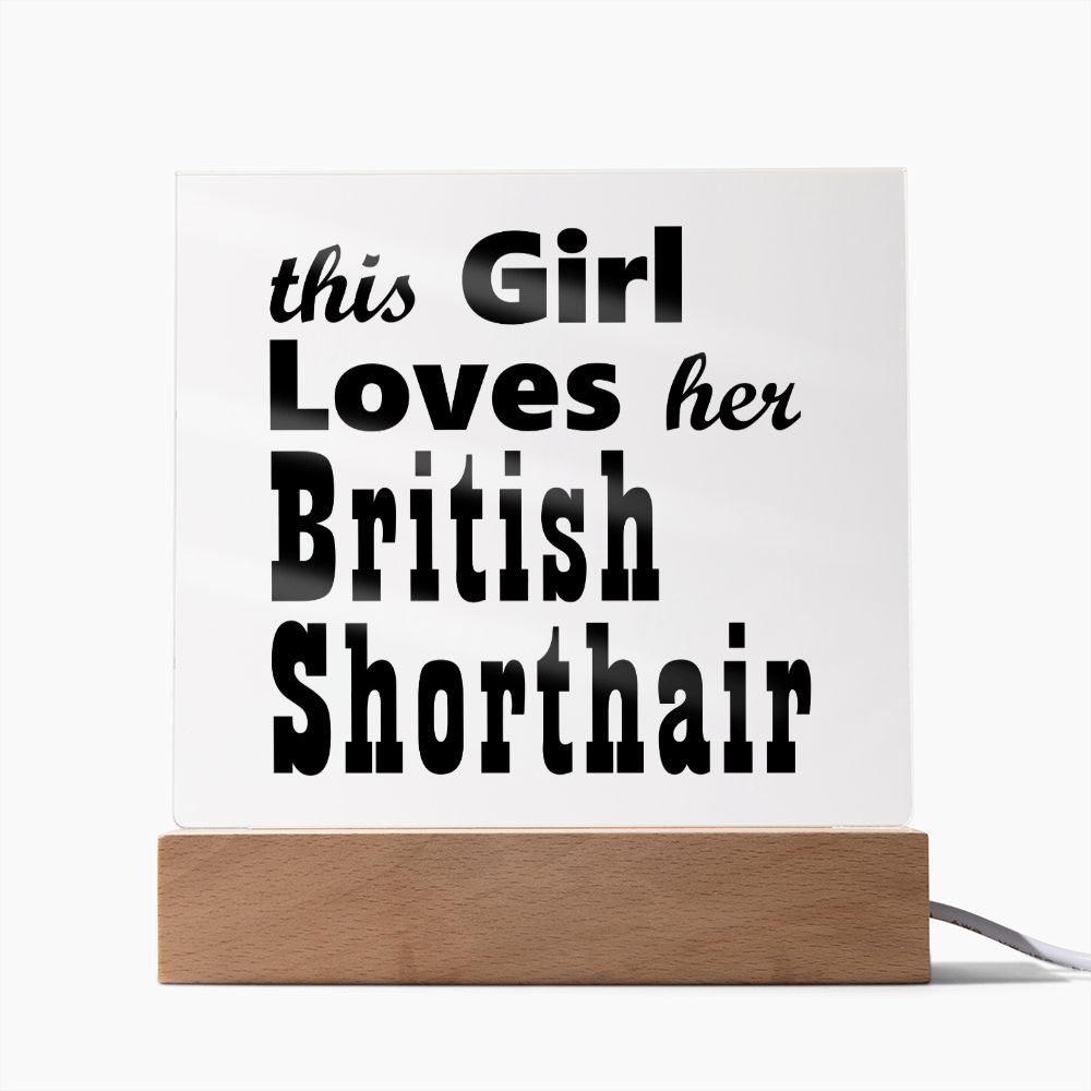 British Shorthair - Square Acrylic Plaque