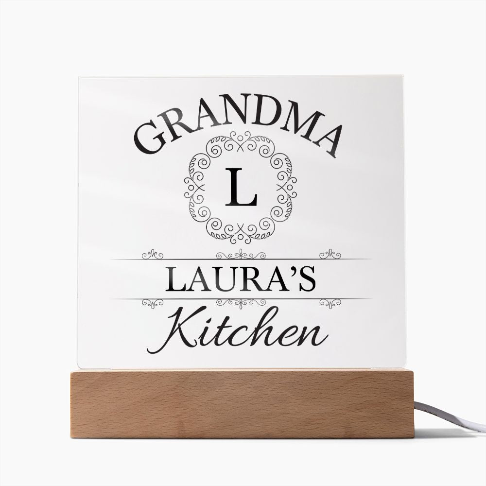 Grandma Laura's Kitchen - Square Acrylic Plaque