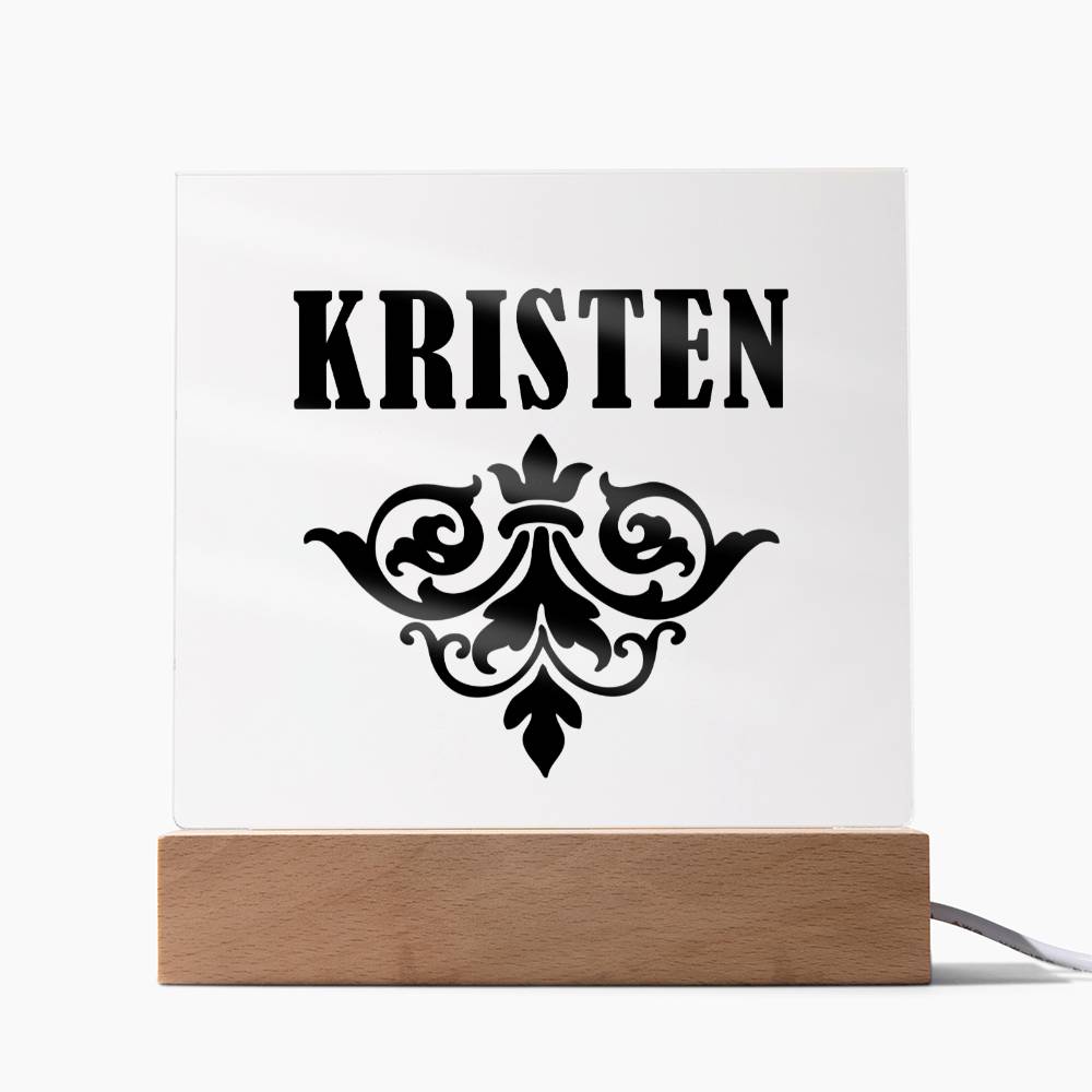 Kristen v01 - Square Acrylic Plaque