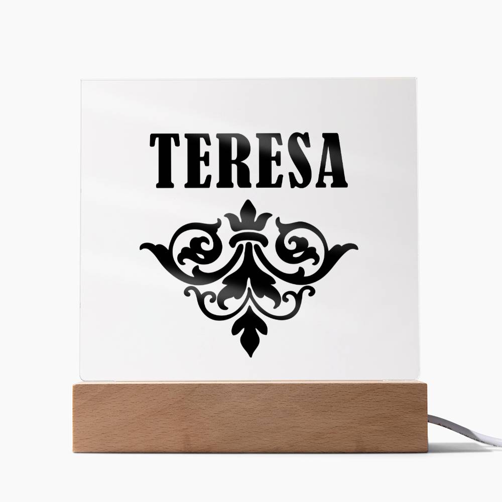 Teresa v01 - Square Acrylic Plaque
