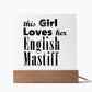 English Mastiff - Square Acrylic Plaque