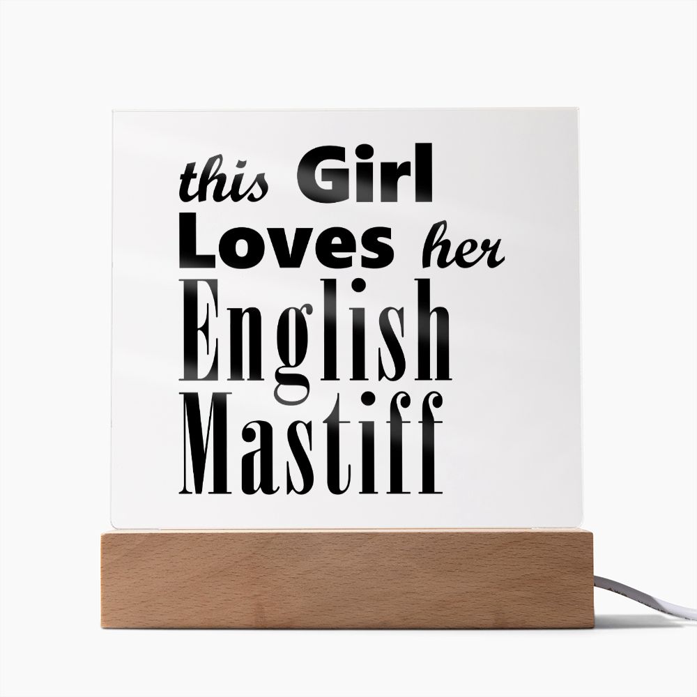 English Mastiff - Square Acrylic Plaque