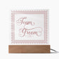 Team Groom (Rose) - Square Acrylic Plaque
