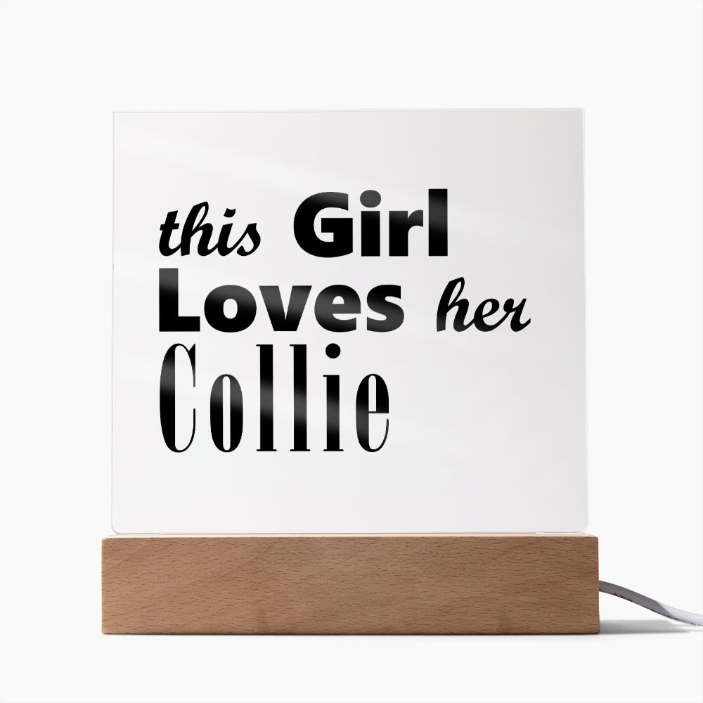 Collie - Square Acrylic Plaque
