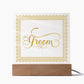 Groom (Gold) - Square Acrylic Plaque