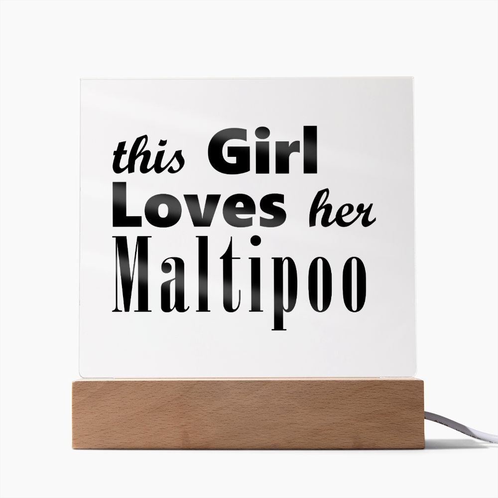 Maltipoo - Square Acrylic Plaque