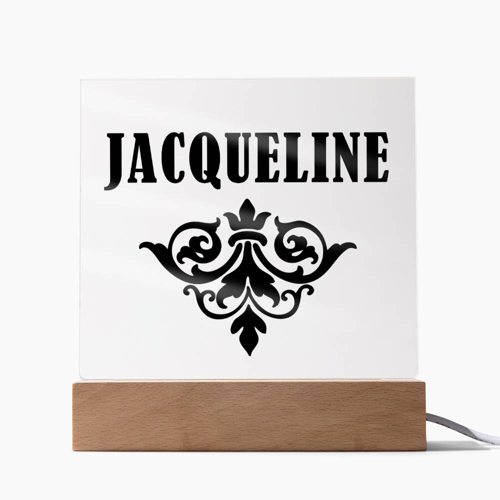 Jacqueline v01 - Square Acrylic Plaque