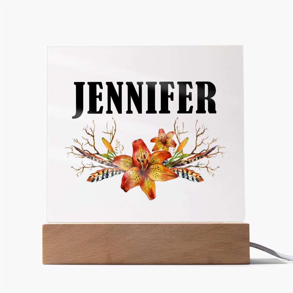 Jennifer v3 - Square Acrylic Plaque