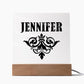 Jennifer v01 - Square Acrylic Plaque