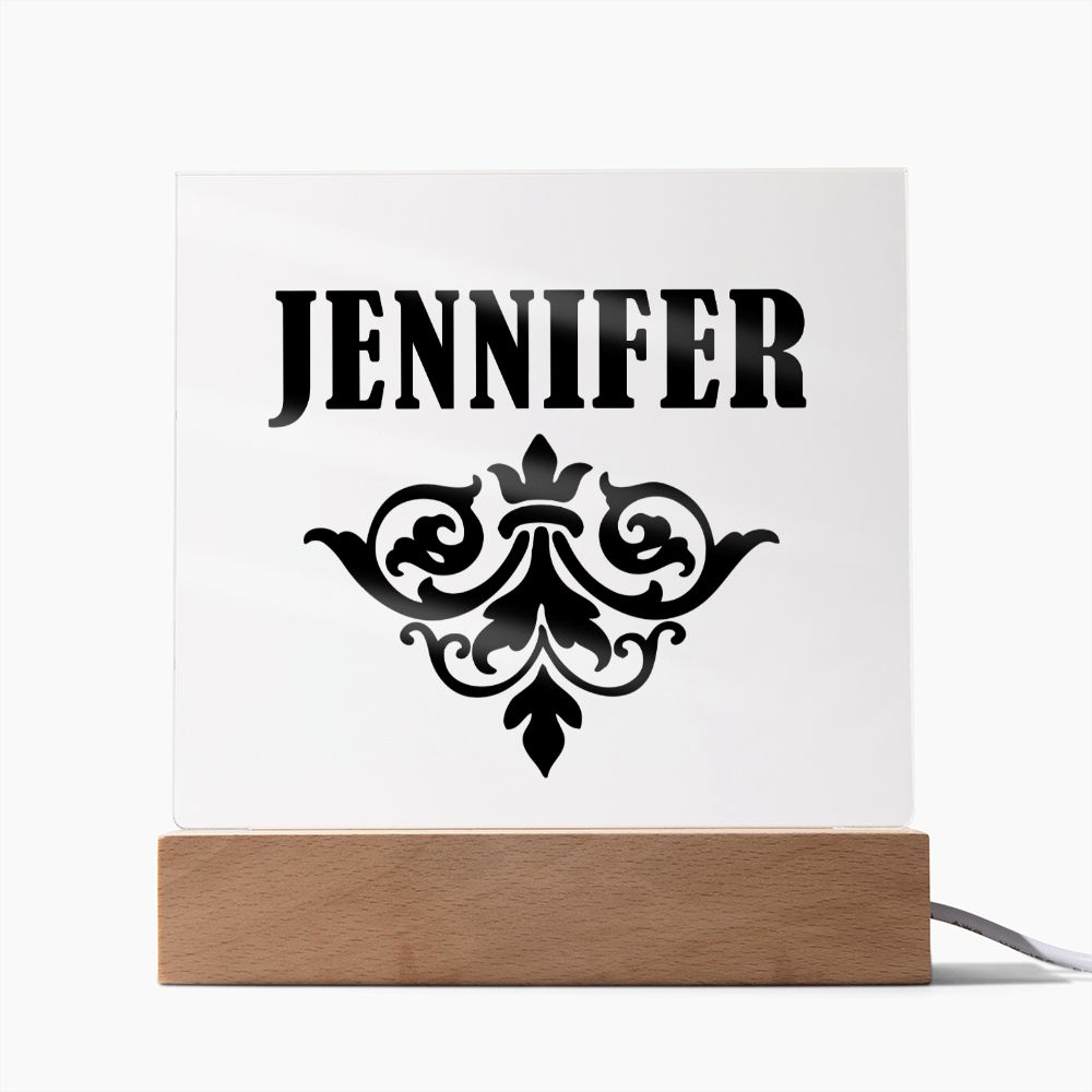 Jennifer v01 - Square Acrylic Plaque