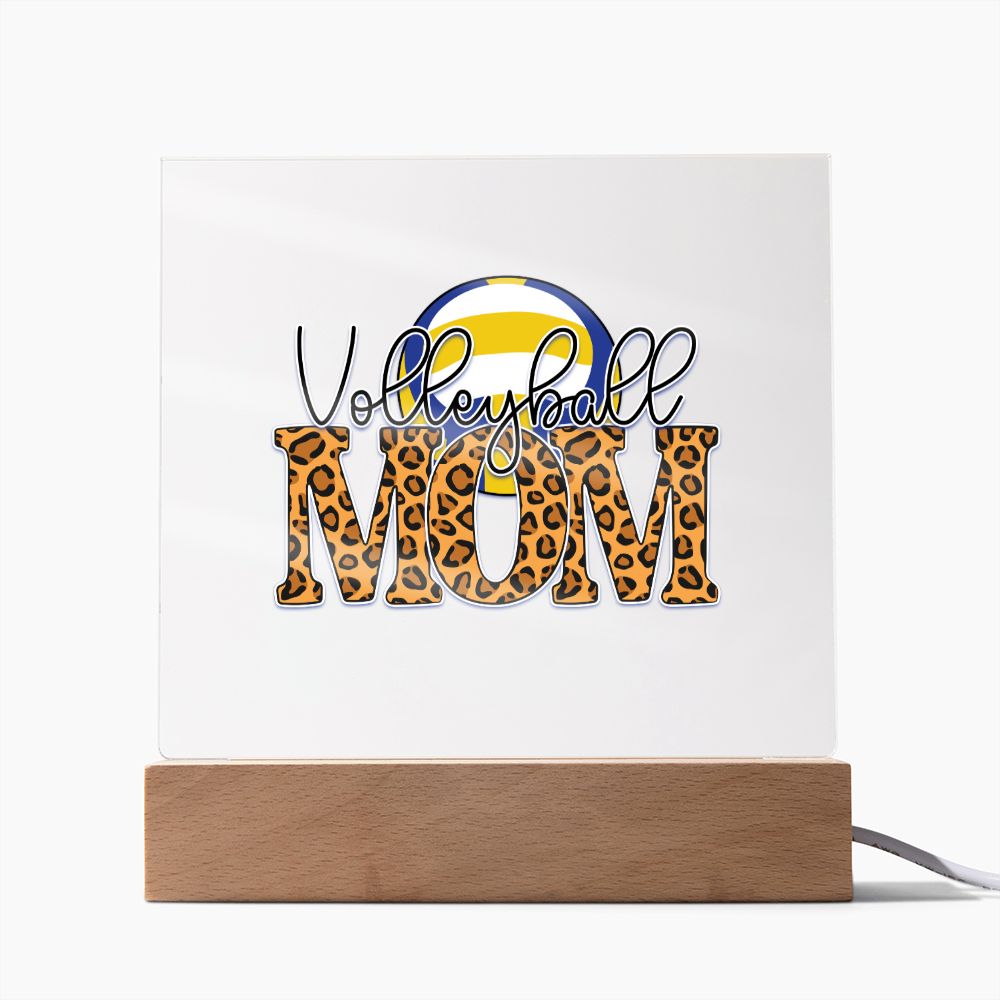 Volleyball Mom v2 - Square Acrylic Plaque