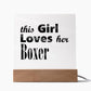 Boxer - Square Acrylic Plaque