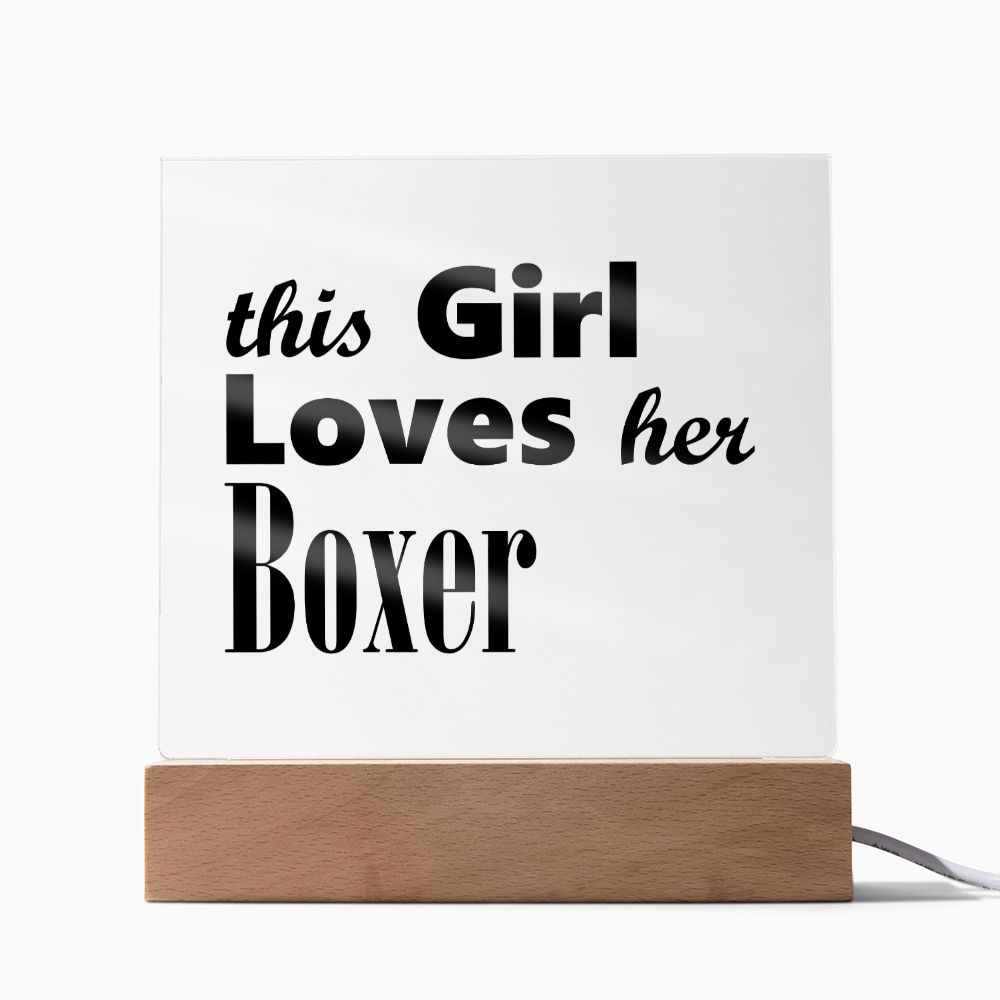 Boxer - Square Acrylic Plaque