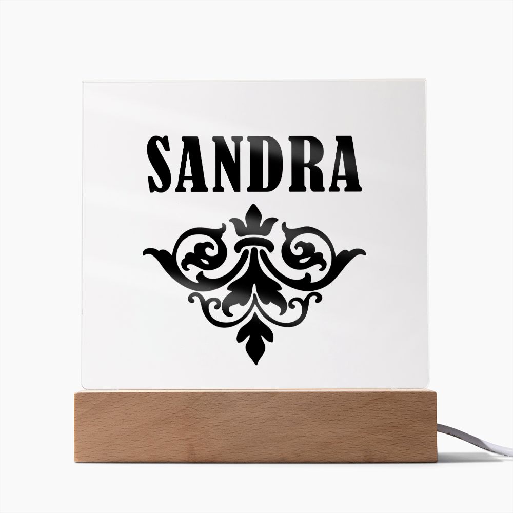 Sandra v01 - Square Acrylic Plaque