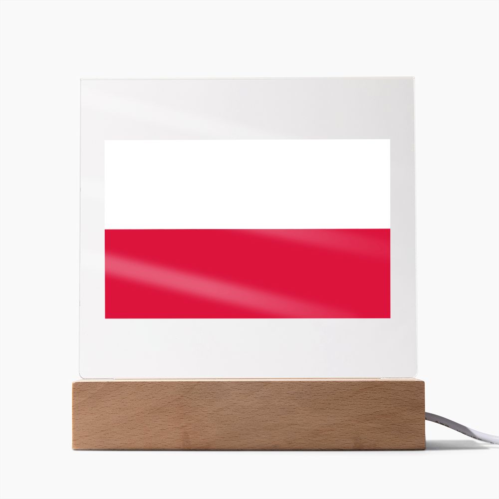 Polish Flag - Square Acrylic Plaque