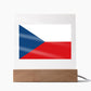 Czech Flag - Square Acrylic Plaque