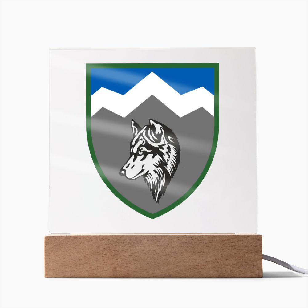 8th Mountain Assault Battalion (Ukraine) - Square Acrylic Plaque