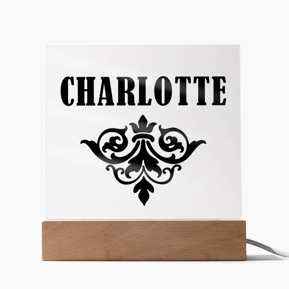 Charlotte v01 - Square Acrylic Plaque