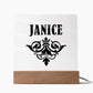 Janice v01 - Square Acrylic Plaque