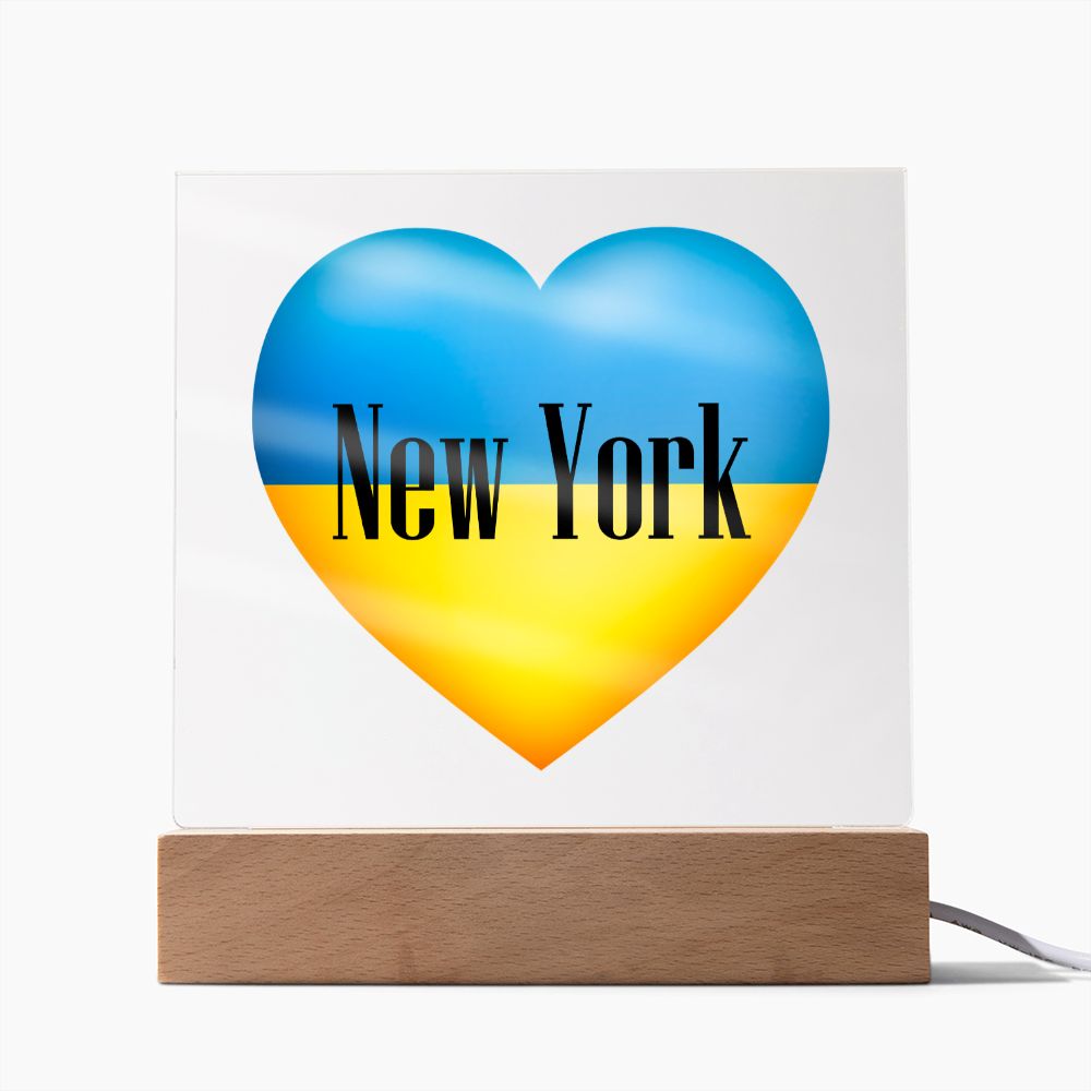 Ukrainian In New York - Square Acrylic Plaque