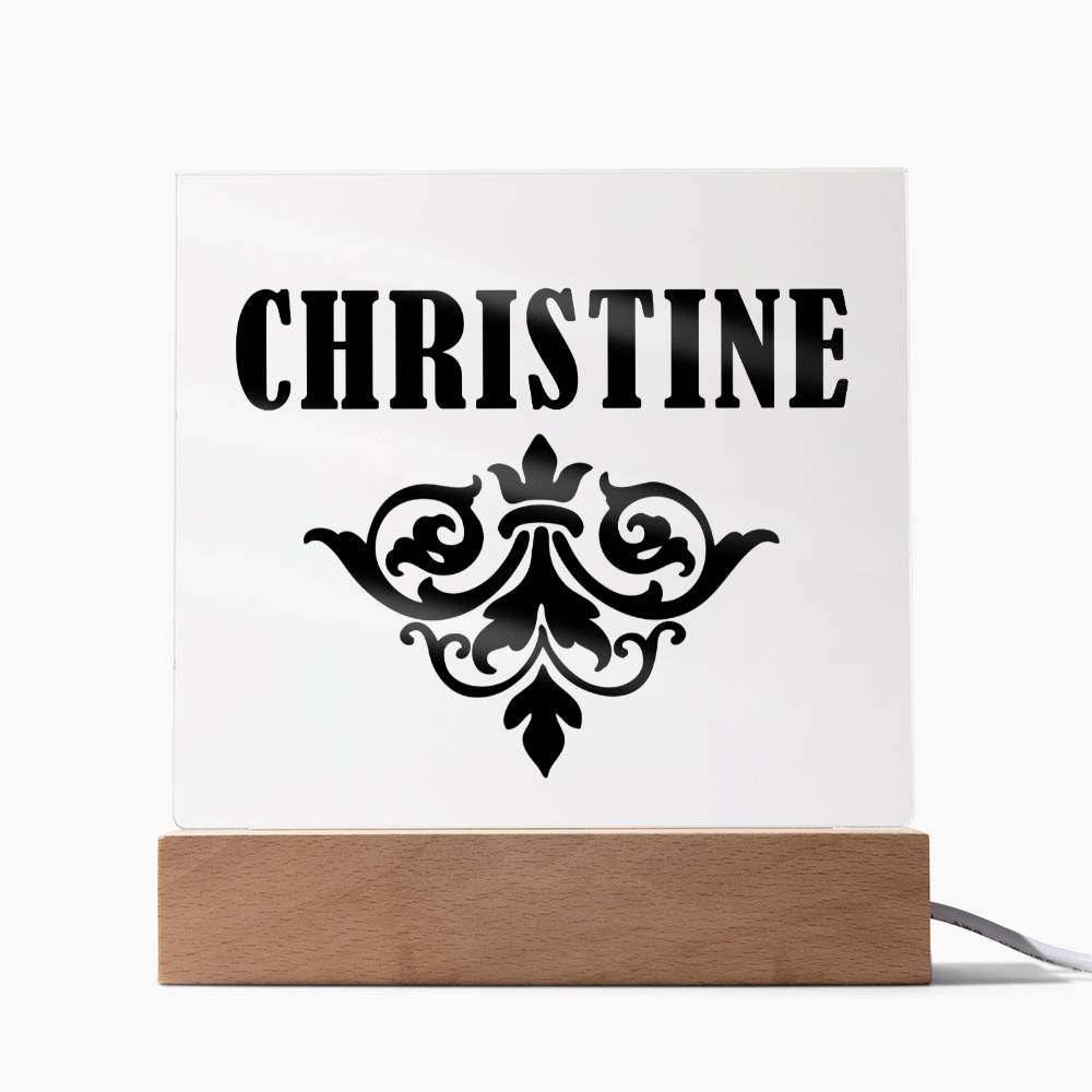 Christine v01 - Square Acrylic Plaque