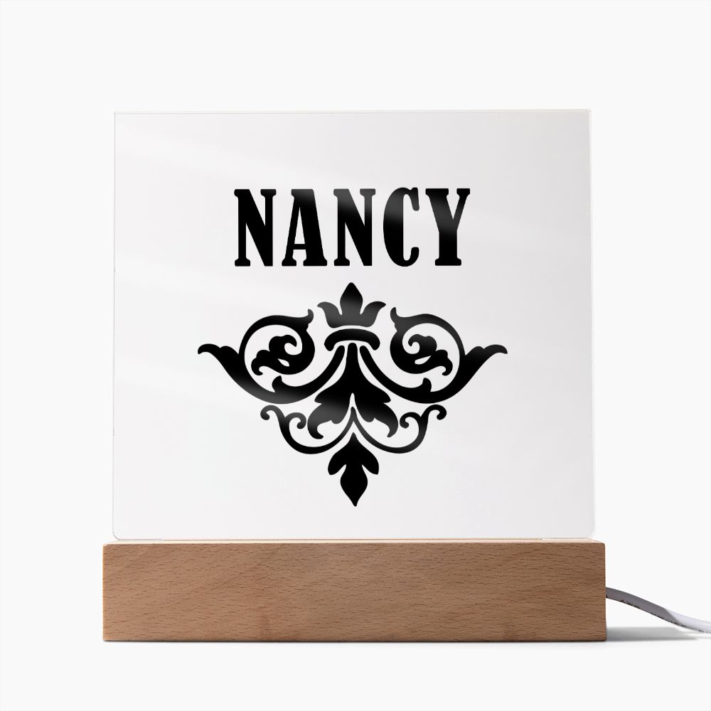 Nancy v01 - Square Acrylic Plaque