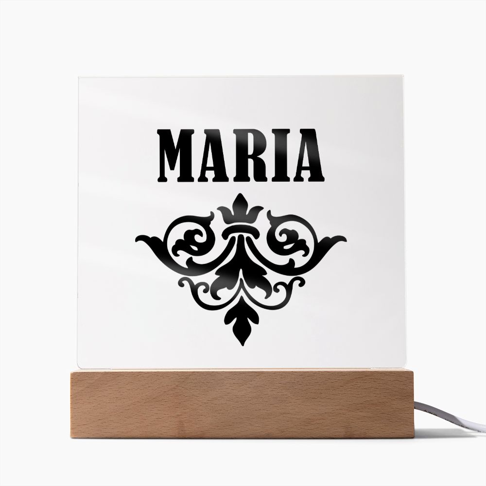 Maria v01 - Square Acrylic Plaque