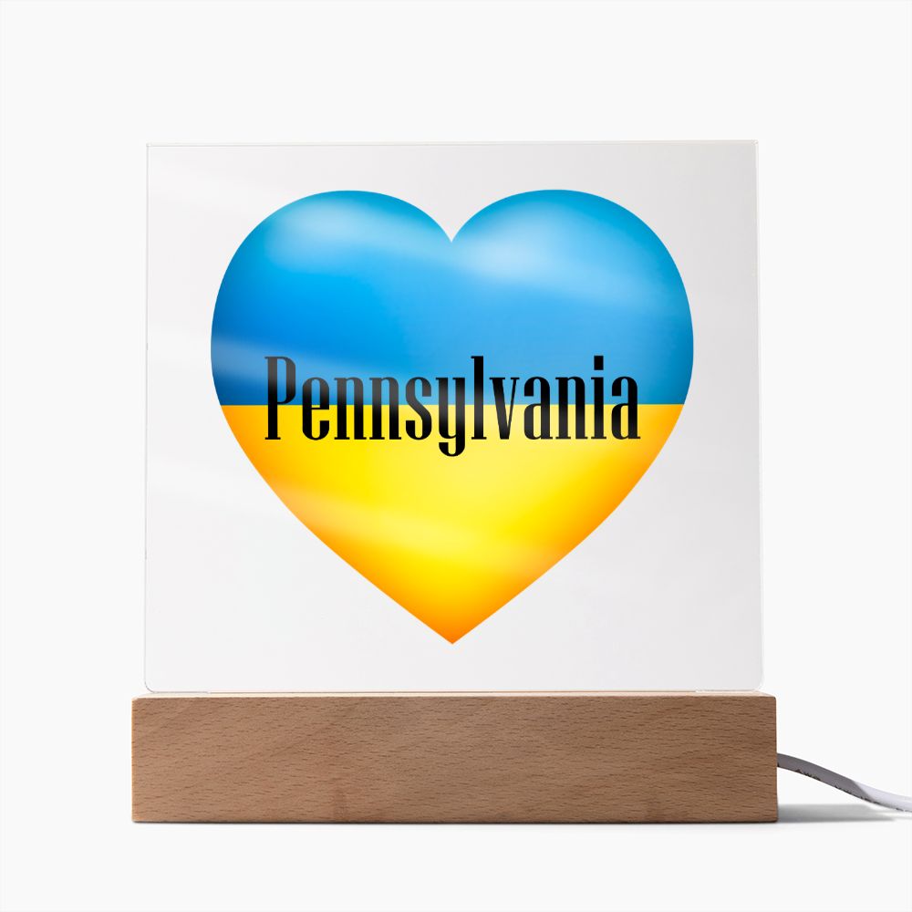 Ukrainian In Pennsylvania - Square Acrylic Plaque