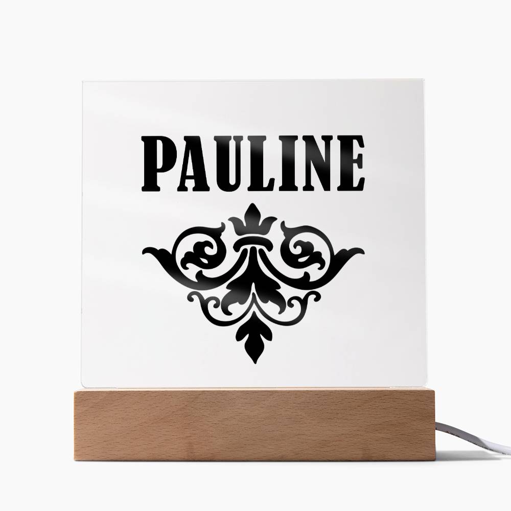 Pauline v01 - Square Acrylic Plaque
