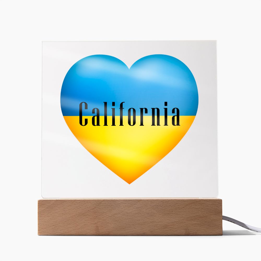Ukrainian In California - Square Acrylic Plaque