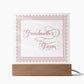 Grandmother of the Groom (Rose) - Square Acrylic Plaque