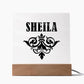 Sheila v01 - Square Acrylic Plaque