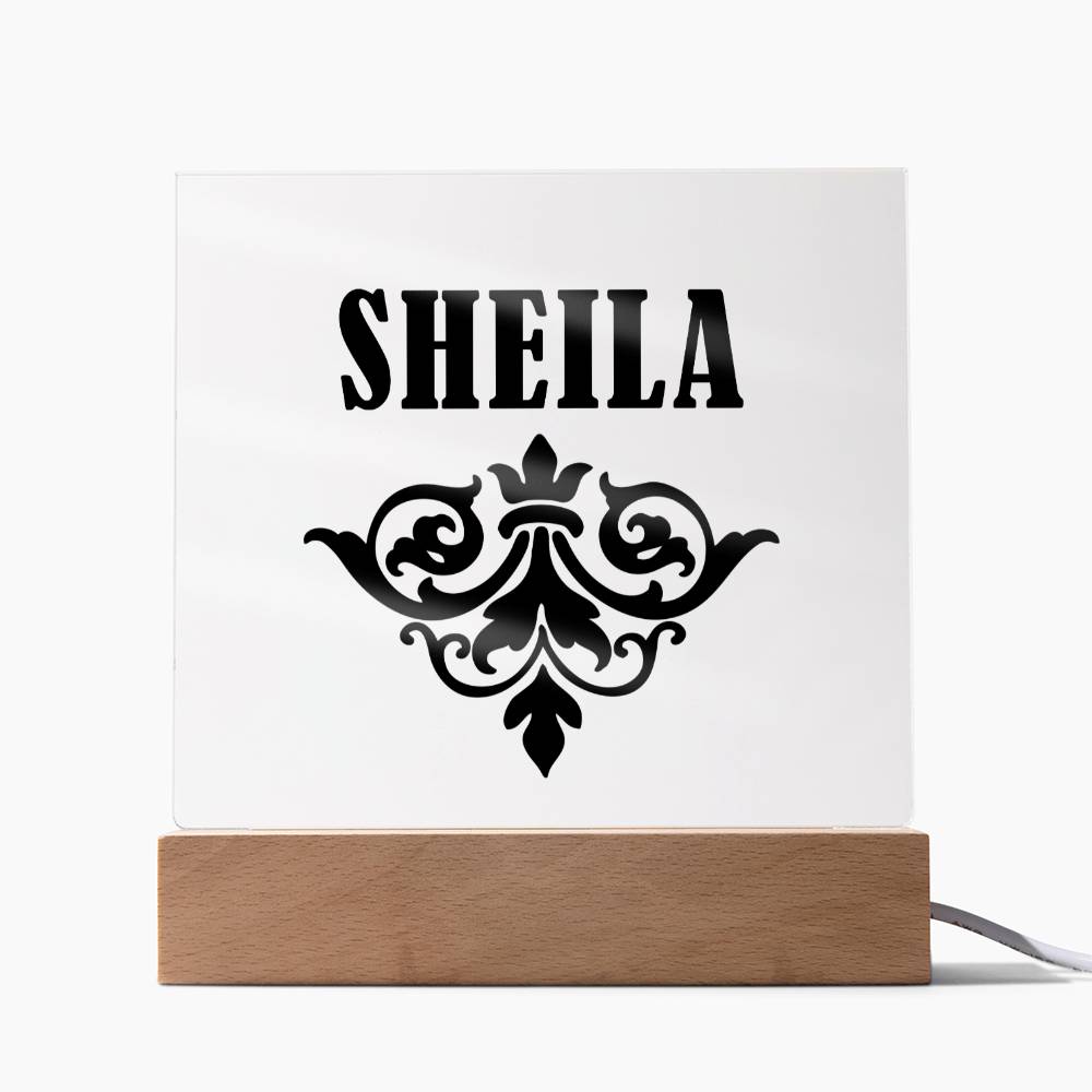 Sheila v01 - Square Acrylic Plaque