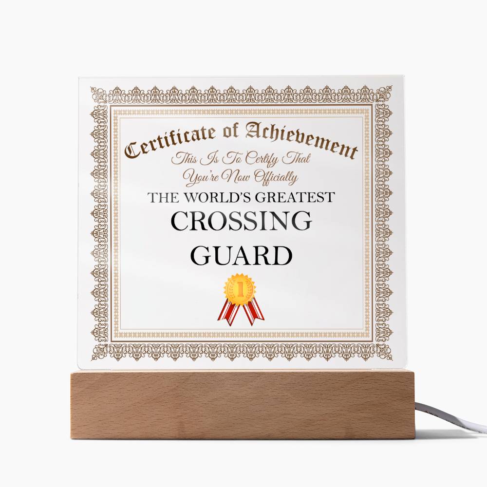 World's Greatest Crossing Guard - Square Acrylic Plaque