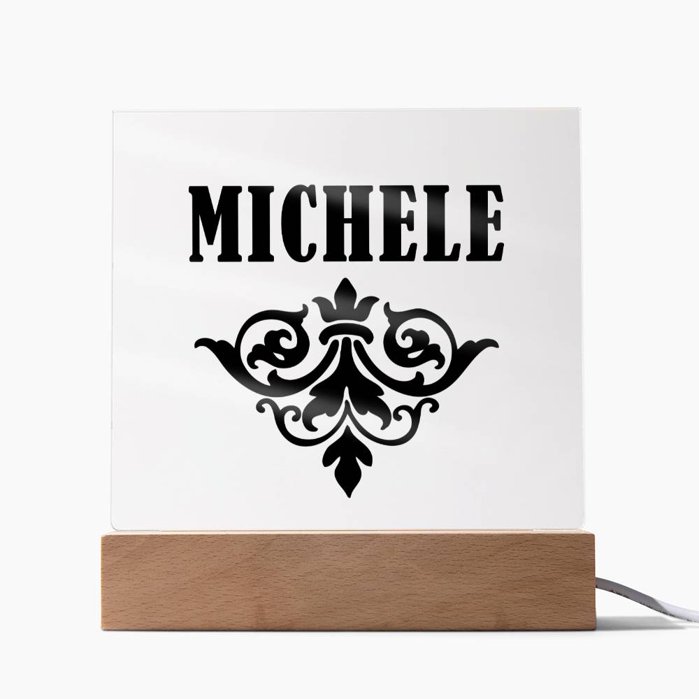 Michele no AZ v01 - Square Acrylic Plaque