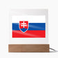 Slovak Flag - Square Acrylic Plaque