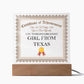 World's Greatest Girl From Texas - Square Acrylic Plaque