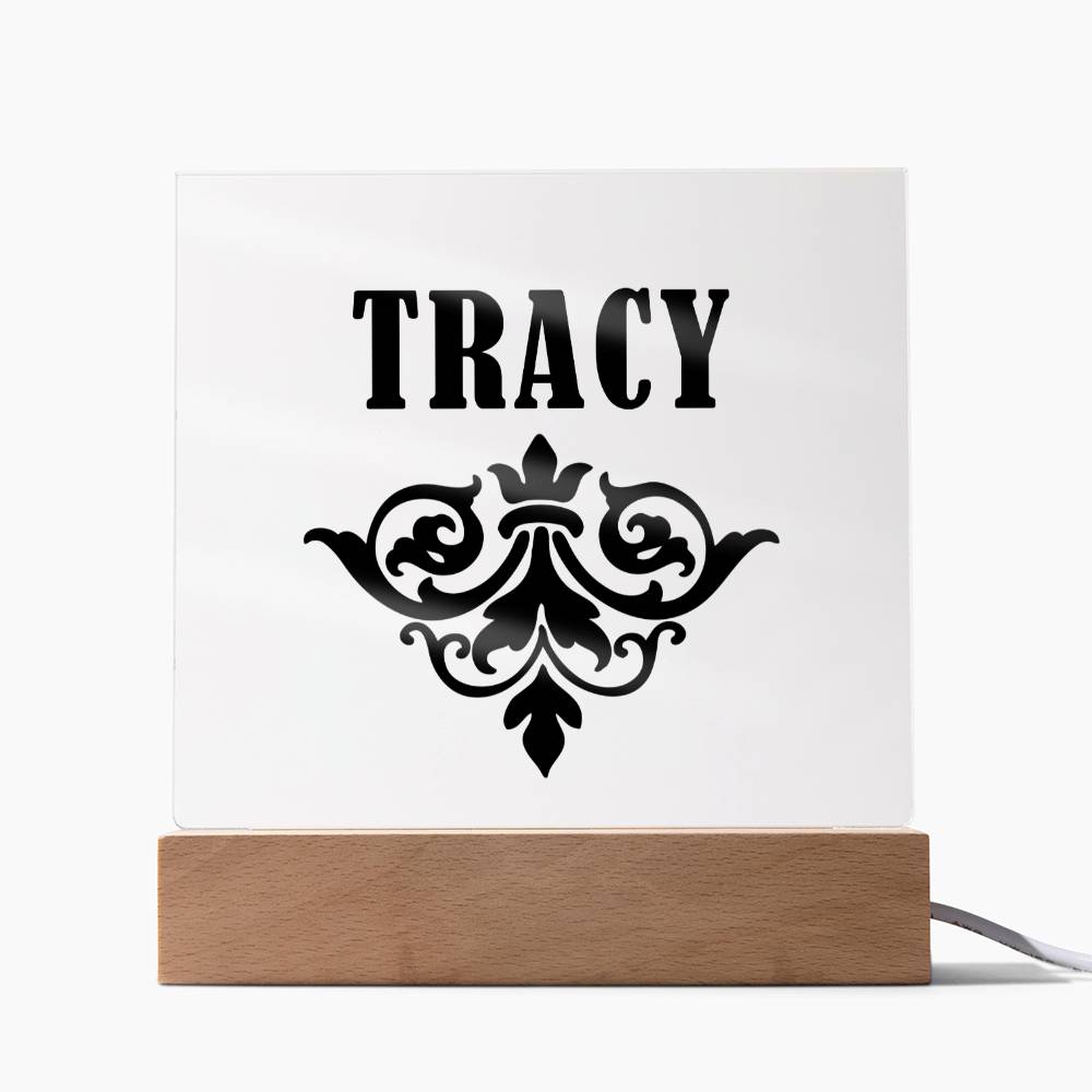 Tracy v01 - Square Acrylic Plaque