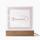 Groomsman (Rose) - Square Acrylic Plaque
