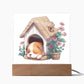 Dog Sleeping (Watercolor) 09 - Square Acrylic Plaque