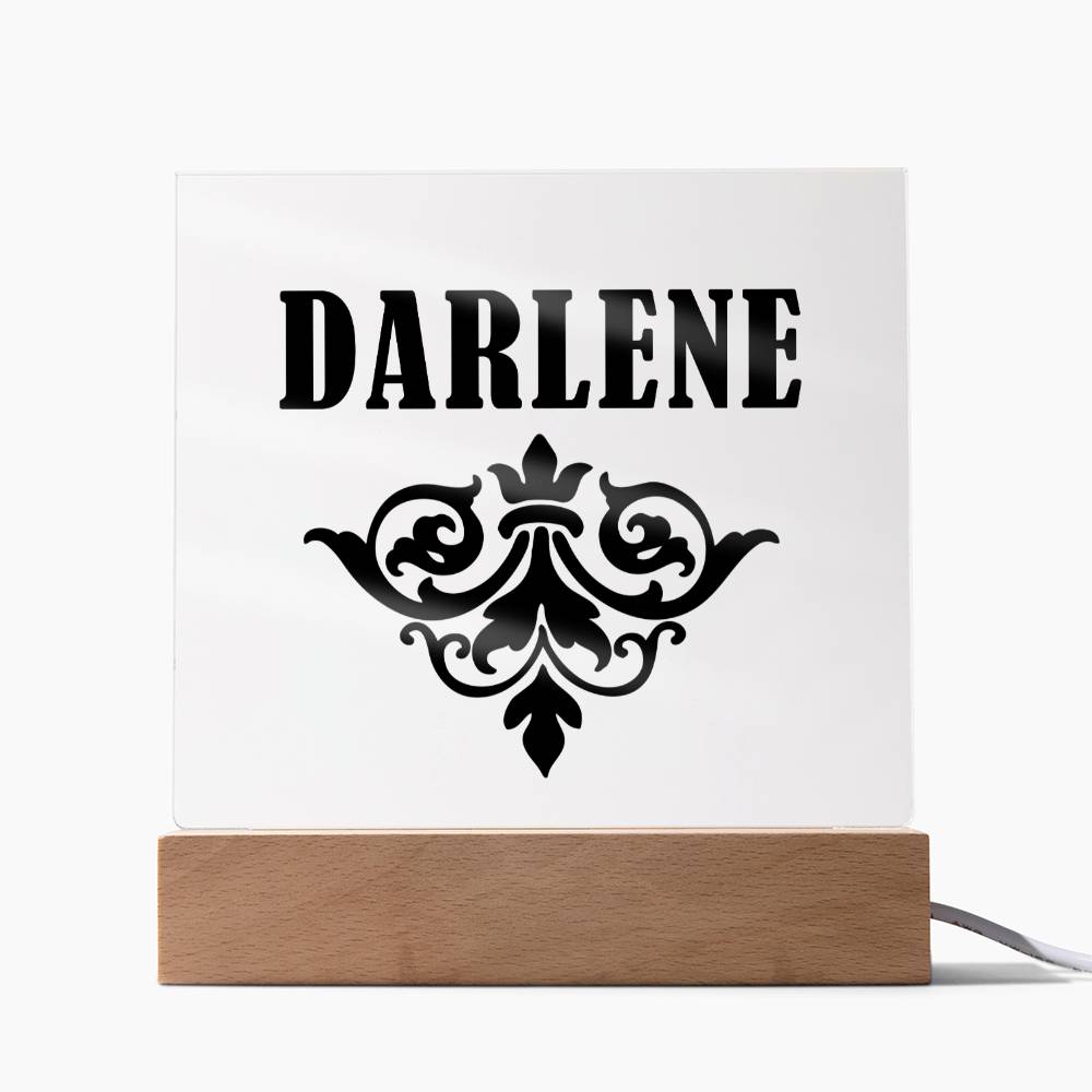 Darlene v01 - Square Acrylic Plaque