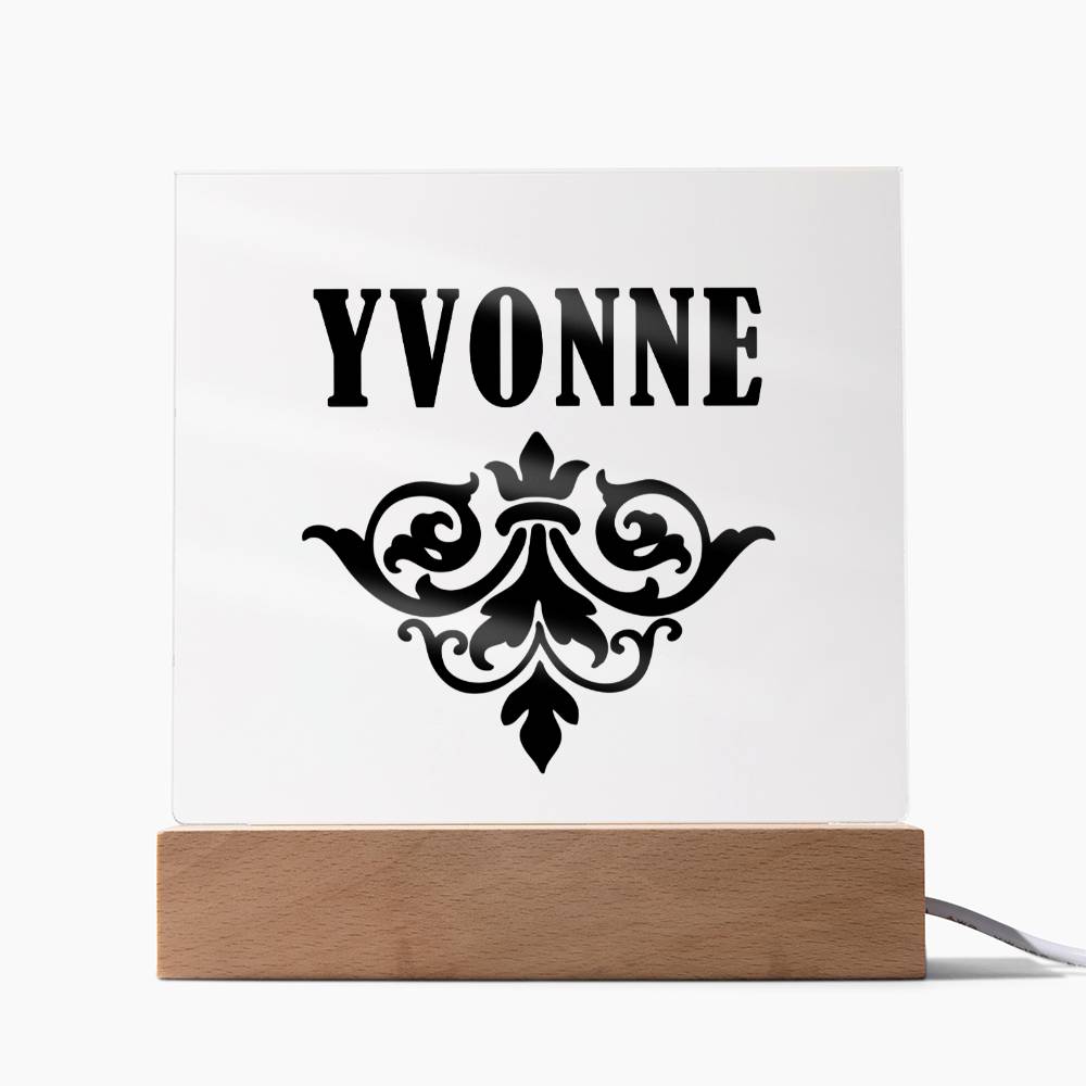 Yvonne v01 - Square Acrylic Plaque