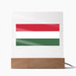 Hungarian Flag - Square Acrylic Plaque
