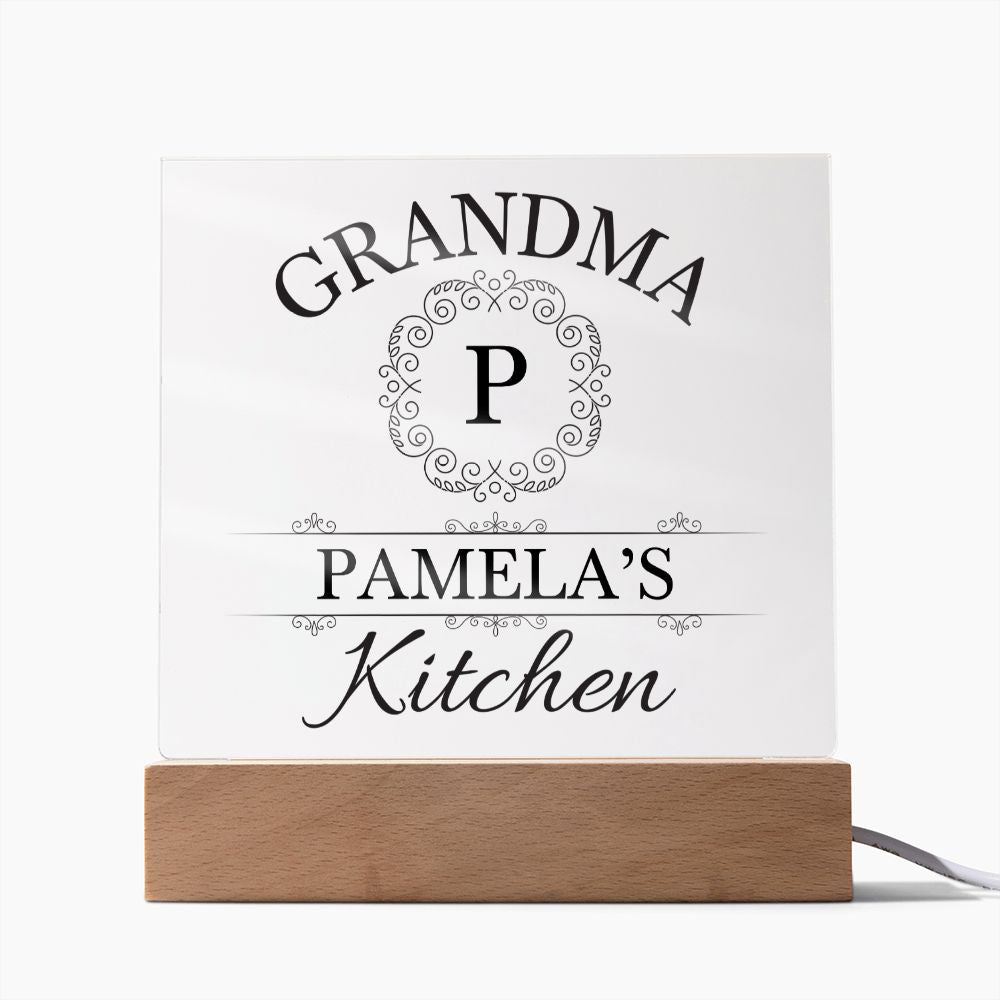 Grandma Pamela's Kitchen - Square Acrylic Plaque
