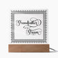 Grandfather of the Groom (Black) - Square Acrylic Plaque