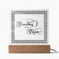 Grandma of the Groom (Black) - Square Acrylic Plaque