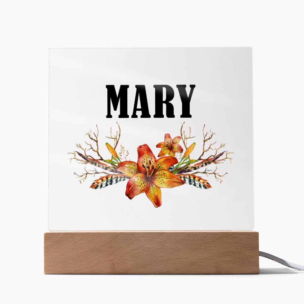 Mary v3 - Square Acrylic Plaque