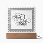 Aunt of the Bride (Black) - Square Acrylic Plaque