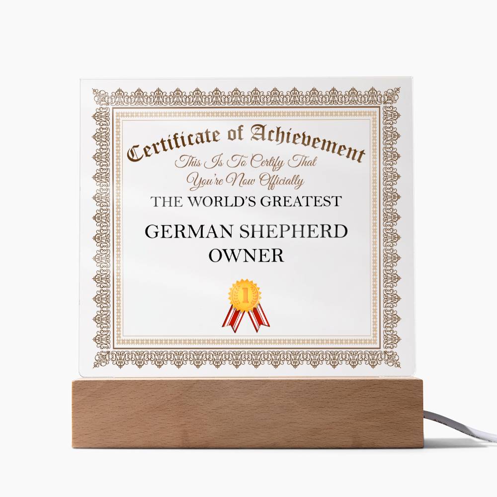 World's Greatest German Shepherd Owner - Square Acrylic Plaque