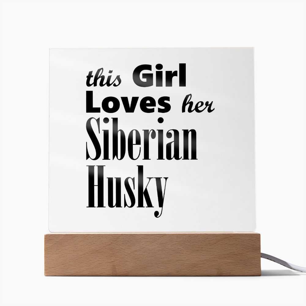 Siberian Husky - Square Acrylic Plaque